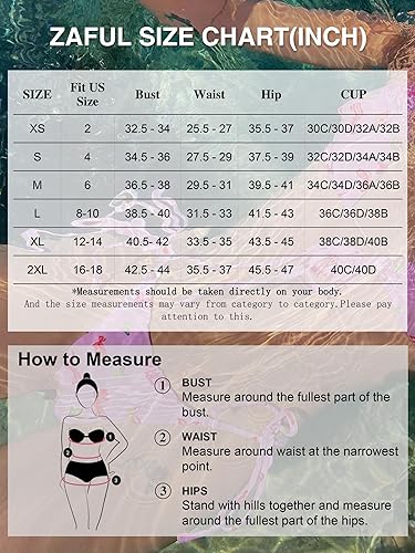 ZAFUL Womens Bandeau Bikini V Strapless Confetti Colorblock Tie Back High Cut Two Piece Swimsuit Bathing Suits